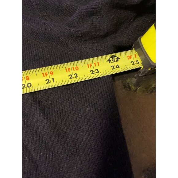 Alan Flusser Shawl Collar Navy Knit Buttoned Long Sleeve Cardigan Sweater - Picture 8 of 10